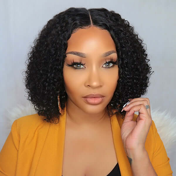 Celebrity Style Small Kinky Curl Lace Closure Wig Human Hair