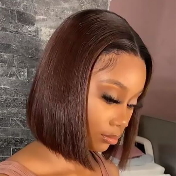 Ombre Blunt Cut Bob 13x4 Lace Front Wig Human Hair
