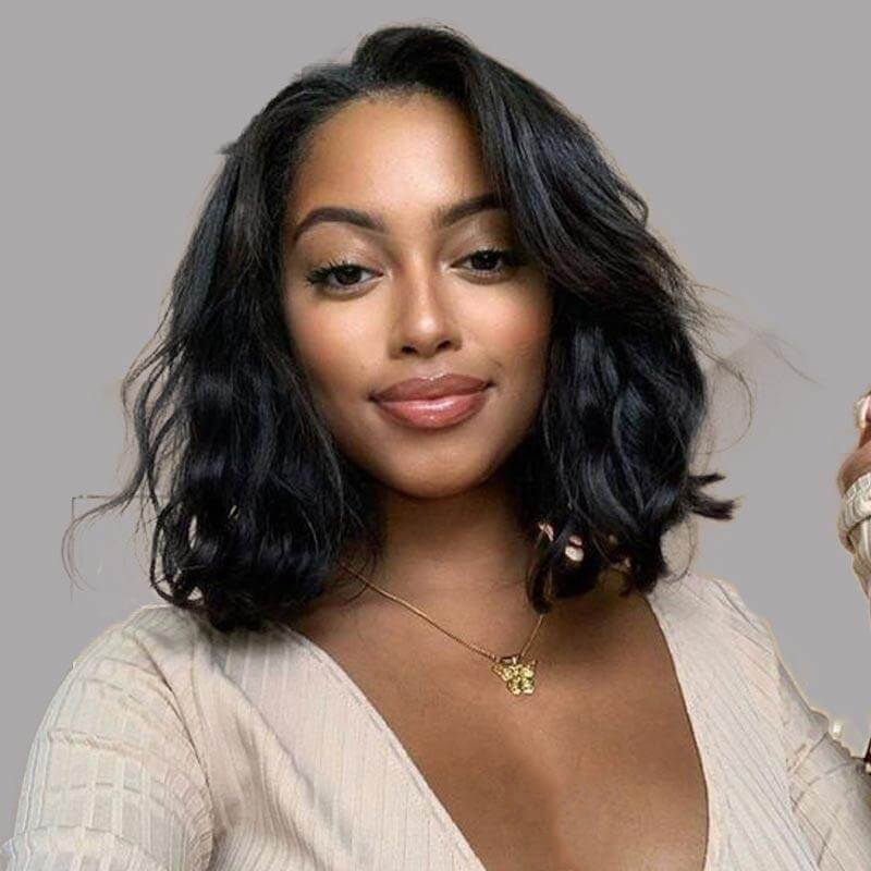 Body Wave Human Hair Bob Wigs Pre Plucked Hairline with Baby Hair 150% Density