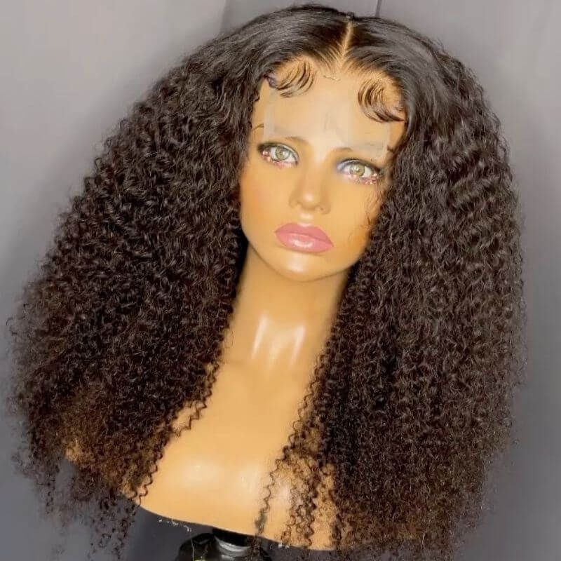 13x4 Lace Front Wigs Afro Kinky Curly Glueless Clear Lace Wigs 150% Density