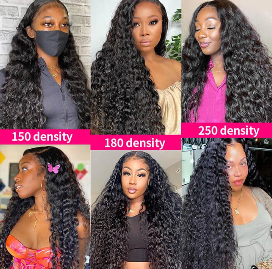 13X4 HD Undetected Transparent Swiss Lace Front Wig Brazilian Water Wave Human Hair Wigs