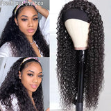 Wet And Wavy | Throw On & Go Water Wave Glueless Long Headband Wig 100% Human Hair (Get Free Trendy Headbands)