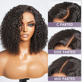 Breathable Cap Afro Curly Left C Part Glueless 5x5 Closure Lace Wig Beginner Friendly