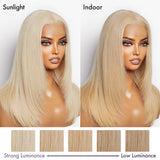 Blonde 613 Layered Cut Glueless 5x5 Closure Undetectable HD Lace Wig 100% Virgin Human Hair