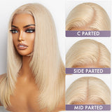 Blonde 613 Layered Cut Glueless 5x5 Closure Undetectable HD Lace Wig 100% Virgin Human Hair