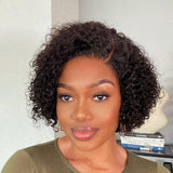 Short Cut Wig HD lace Undetectable Lace Wig Deep Curly Wig Pre-plucked Hairline Wig