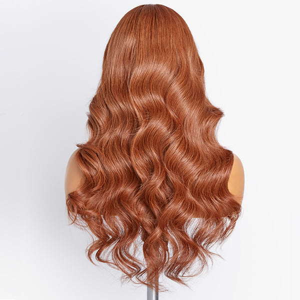 Cinnamon Brown Loose Wave / Straight / Straight Layer Glueless 5x5 Closure Undetectable HD Lace Long Wig