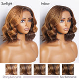 Elegant Peekaboo Ombre Blonde Loose Wave Glueless 5x5 Closure Lace Wig