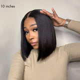 Beginner Friendly Glueless Silky Blunt Cut 4x4 Closure Bob Wig | Upgraded 2.0