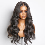 Face-Framing Curtain Bangs Body Wave Glueless 5x5 Closure HD Lace Wig