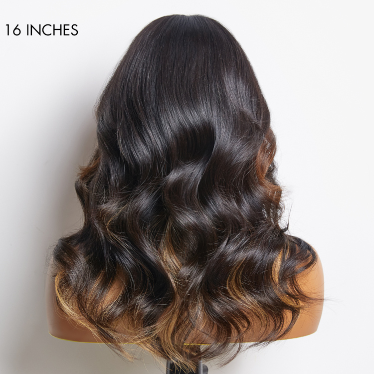 Combo Highlight Layered Cut Loose Wave Glueless 5x5 Closure HD Lace Wig