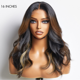 Combo Highlight Layered Cut Loose Wave Glueless 5x5 Closure HD Lace Wig