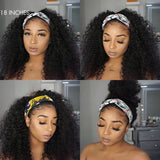 beixhair Hair Throw On & Go Deep Wave No Lace Glueless Long Headband Wig 100% Human Hair (Get Free Trendy Headbands)