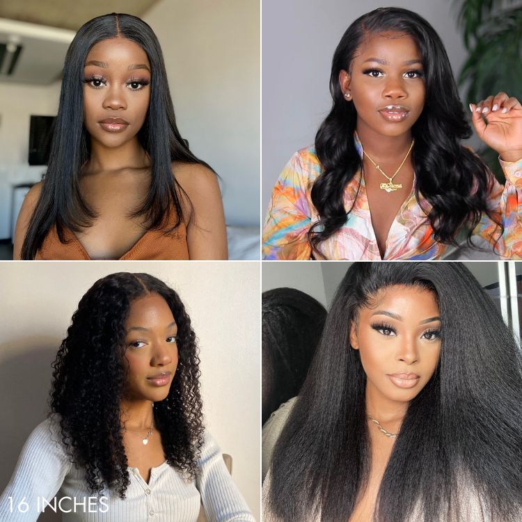 U Part Quick & Easy Affordable 100% Human Hair Wig (Get One Clip Free)