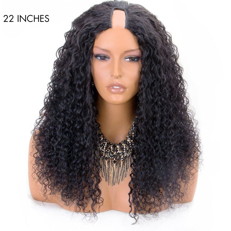 U Part Quick & Easy Affordable 100% Human Hair Wig (Get One Clip Free)