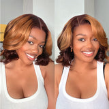 Elegant Peekaboo Ombre Blonde Loose Wave Glueless 5x5 Closure Lace Wig