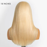 613 Blonde Curtain Bangs Layered Cut Glueless 5x5 Closure Undetectable HD Lace Wig