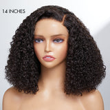 Newbie Only | Full Kinky Curly 5x5 Closure HD Lace Glueless Side Part Neck Length Wig 100% Human Hair