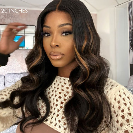 Blonde Piece Highlights Loose Wave Glueless 5x5 Closure HD Lace Wig