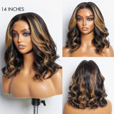 Blonde Mix Black Loose Wave Glueless 5x5 Closure HD Lace Wig