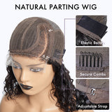 Water Wave C Parted Glueless Undetectable Minimalist Lace Wig