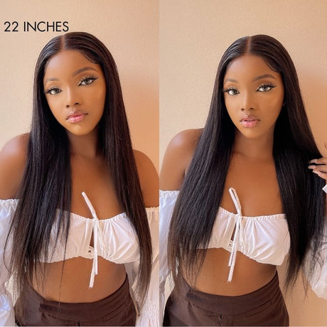 Glueless 5x5 Closure Undetectable HD Lace Silky Straight Human Hair Wigs