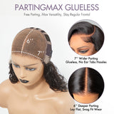 PartingMax Glueless Wig Chestnut Brown Highlights Funmi 7x6 Closure HD Lace Long Curly Wig Breathable Cap