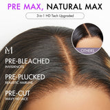 PreMax Wigs | Super Natural Hairline Blonde Mix Black Loose Wave Glueless 5x5 Closure HD Lace Wig