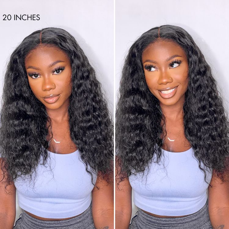 4C Edges | Water Wave Kinky Edges Glueless Free Parting 13x4 Undetectable Lace Front Wig | Afro Inspired