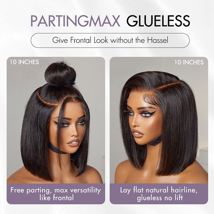 PartingMax Glueless Wig Silky Blunt Bob Cut 7x6 Closure HD Lace Wig Breathable Cap