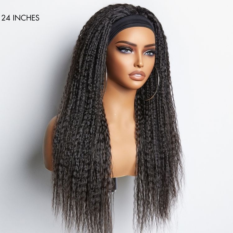 Throw On & Go Dreadlock Style Glueless Long Headband Wig (Get Free Trendy Headbands)