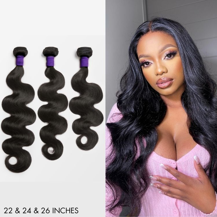 Upgraded Brazilian Hair | 3pcs Body Wave 100% Virgin Human Hair Bundles