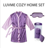 Cozy Home Set | Robe + Eye Mask +Makeup Sponge Set