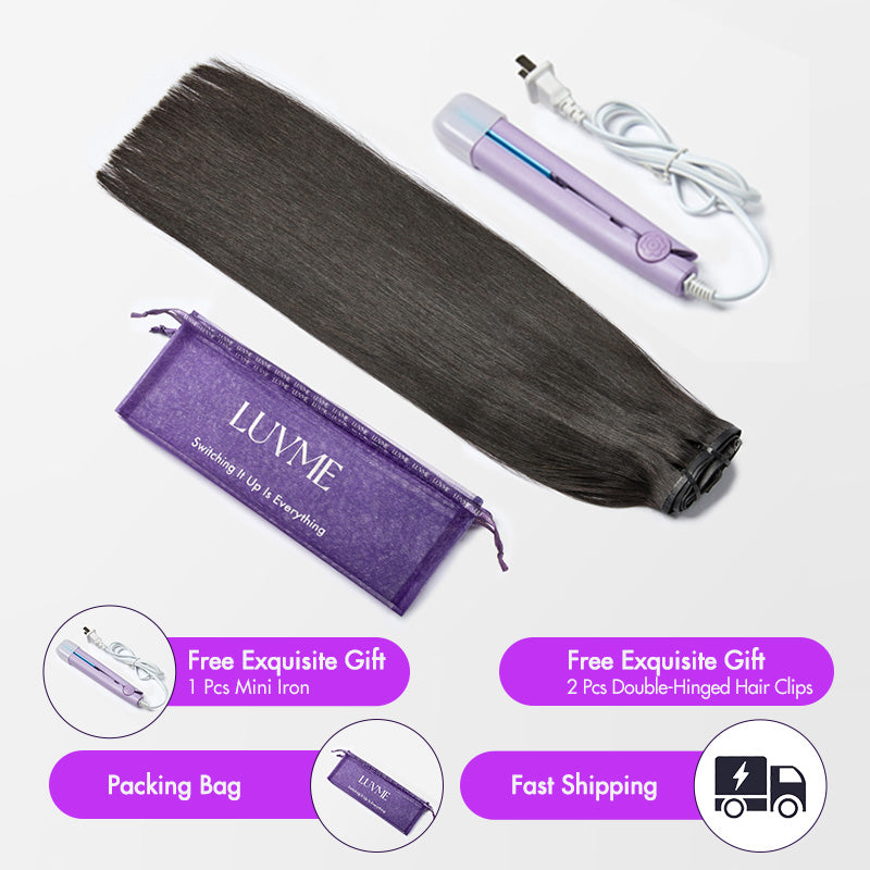 Full Kinky Curly Seamless Clip in Human Hair Extensions Hair Pieces 135g 9pcs / 7pcs with Free Gift