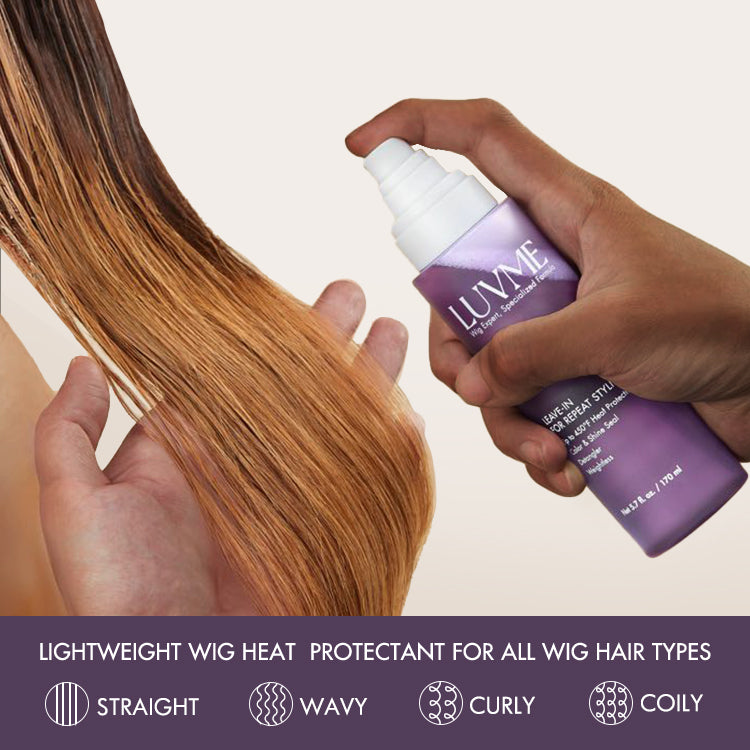 Wig Renewal Heat Protectant Spray, Leave-in Conditioner, up to 450¨H Heat Protection, Color & Shine Seal | US ONLY