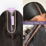 Upgraded Brazilian Hair | HD Lace Deep Part 2x6 Closure with 3 Bundles Virgin Body Wave Hair