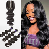 Upgraded Brazilian Hair | HD Lace Deep Part 2x6 Closure with 3 Bundles Virgin Body Wave Hair