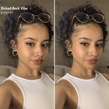 Slicked-Back Short Cut Curly Glueless 13x4 Lace Front Wig 100% Human Hair