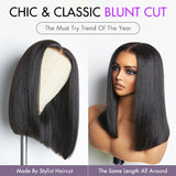 PreMax Wigs | Silky Blunt Cut Glueless 2x6 / 5x5 Closure Lace Shoulder Length Bob Wig Pre Plucked & Bleached