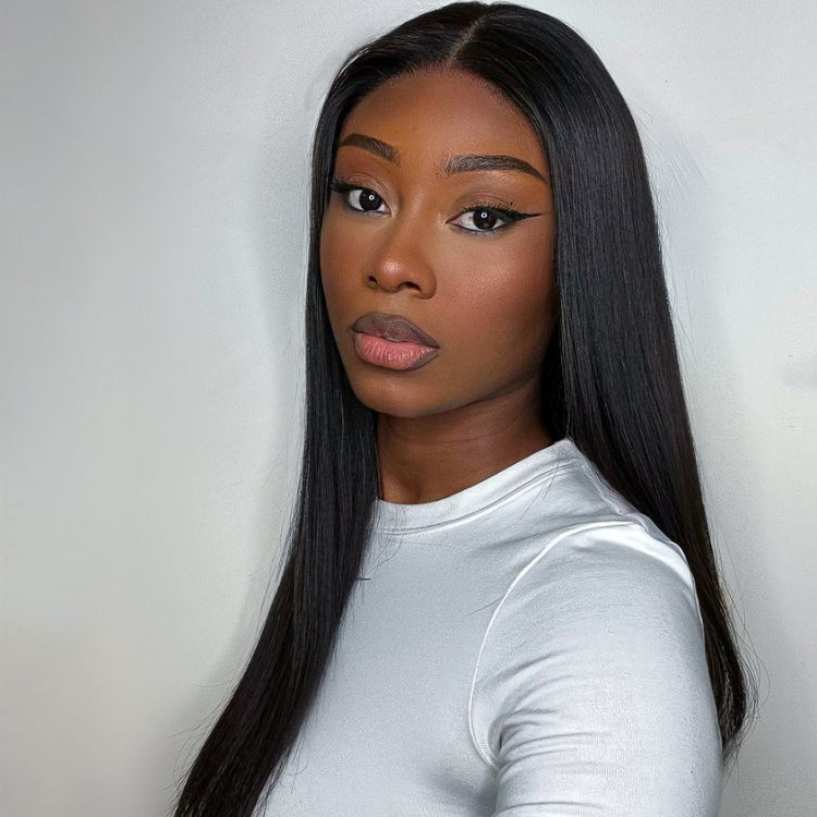 Silky Straight 360 Lace Long Wig 100% Human Hair Pre-bleached & Pre-plucked