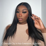 $79-$89 | Final Deal | 135g 9pcs Straight / Body Wave Clip in Hair Extensions |14 to 16 inches | No Code Needed