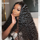 Breathable Cap Water Wave Glueless 5x5 Closure HD Lace Long Curly Wig Beginner Friendly