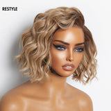 Put On & Go Blunt Cut Straight Bob Minimalist HD Lace Glueless C Part Wig