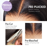 PreMax Wigs | 360 Lace Super Natural Hairline Silky Straight Free Part Wig