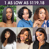 Short Wigs 8-16 Inches 6 Styles Available