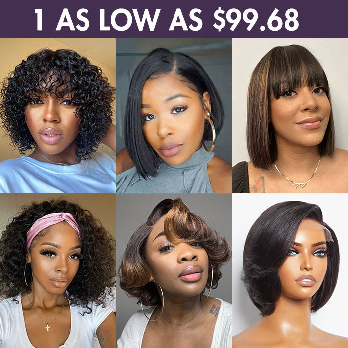 Short Wigs 8-14 Inches 6 Styles Available