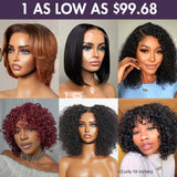 Short Wigs 6-12Inches 6 Styles Available