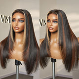 180% Density | Trendy Layered Cut Pre-plucked Glueless 5x5 Closure Lace Wig 100% Human Hair