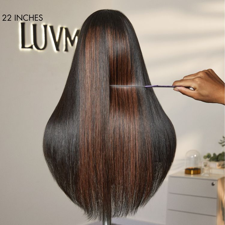 180% Density | Trendy Layered Cut Pre-plucked Glueless 5x5 Closure Lace Wig 100% Human Hair