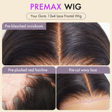 PreMax Wigs | Super Natural Hairline Blonde Highlight Blunt Bob Glueless 13x4 Frontal Lace Short Wig